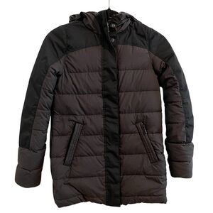 IVIVVA Black Gray Goose Down Filled Hooded Puffer Coat Youth Size 10